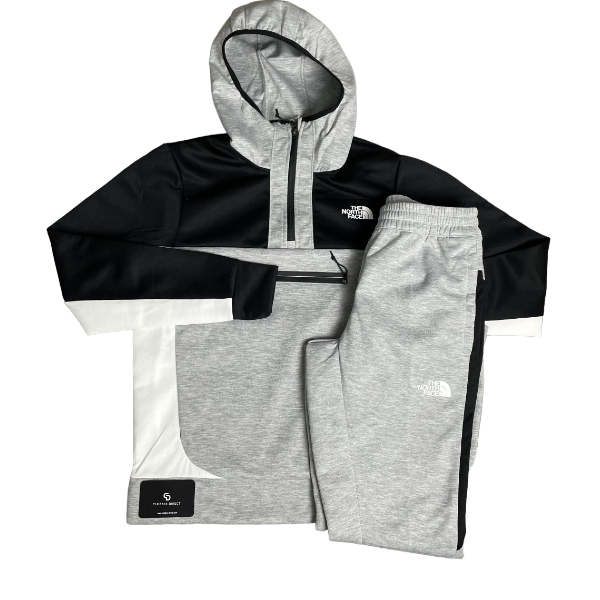 Black and grey shops north face tracksuit