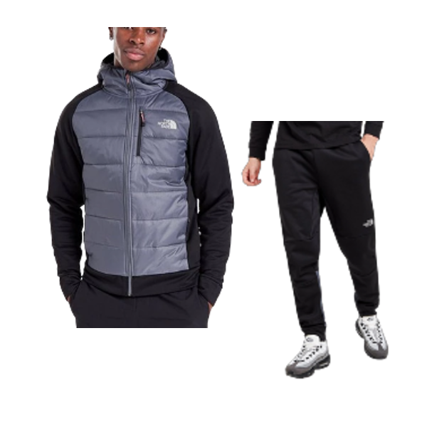 The North Face Mittelegi Hybrid Tracksuit Black/Grey