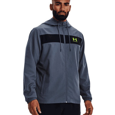 Under Armour Woven Windbreaker Grey/Black/Volt