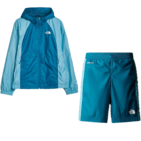 The North Face Windbreaker Set Teal/Mineral Blue