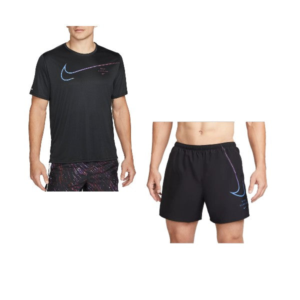 Nike Black Run Division Set (5inc Short)